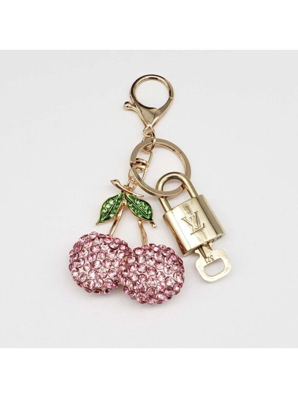 Louis Vuitton Gold Padlock 🔑 Authentic LV Unbranded Keychain Cherry Bag Charm